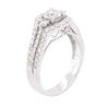 Image 3 : 14KT White Gold 0.88ctw Diamond Ring