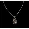 Image 1 : 14KT Two-Tone Gold 1.61ctw Diamond Pendant With Chain