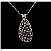 Image 2 : 14KT Two-Tone Gold 1.61ctw Diamond Pendant With Chain