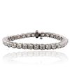 Image 1 : 14KT White Gold 6.98ctw Diamond Tennis  Bracelet