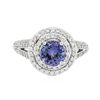 Image 1 : 14KT White Gold 1.33ct Tanzanite and Diamond Ring