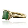 Image 2 : 14KT Yellow Gold 2.20ct Emerald and Diamond Ring