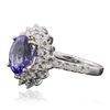 Image 2 : 14KT White and Yellow Gold 2.83ct Tanzanite and Diamond Ring