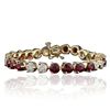 Image 1 : 14KT Yellow Gold 4.32ctw Ruby and Diamond Bracelet