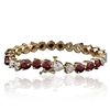 Image 2 : 14KT Yellow Gold 4.32ctw Ruby and Diamond Bracelet