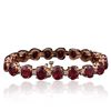 Image 2 : 14KT Rose Gold 28.72ctw Ruby and Diamond Bracelet
