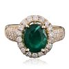 Image 1 : 14KT Yellow Gold 2.43ct Emerald and Diamond Ring