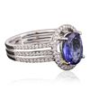 Image 2 : 14KT White Gold 1.87ct Tanzanite and Diamond Ring