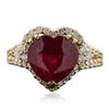 Image 1 : 14KT Yellow Gold 5.41ct Ruby and Diamond Ring