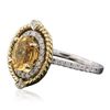 Image 2 : 14KT Two-Tone Gold 1.17ct Citrine and Diamond Ring