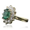 Image 2 : 14KT Yellow Gold 2.29ct Emerald and Diamond Ring