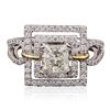 Image 1 : 18KT Two-Tone Gold 2.09ctw Diamond Ring