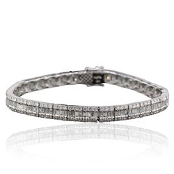 18KT White Gold 6.83ctw Diamond Bracelet