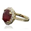 Image 2 : 14KT Yellow Gold 7.21ct Ruby and Diamond Ring