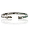 Image 3 : 14KT White Gold 2.10ctw Emerald Bangle