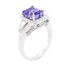 Image 3 : 14KT White Gold 2.29ct Tanzanite and Diamond Ring