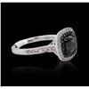 Image 2 : 14KT White Gold 1.44ctw Black Diamond Ring