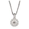 Image 1 : 14KT White Gold 1.08ctw Diamond Pendant With Chain