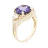 Image 3 : 14KT Yellow Gold 4.48ct Tanzanite and Diamond Ring
