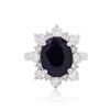 Image 1 : 14KT White Gold 5.49ct Sapphire and Diamond Ring