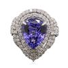 Image 1 : 14KT White Gold 5.42ct Tanzanite and Diamond Ring