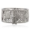 Image 2 : 14KT White Gold 1.59ctw Diamond Bangle Bracelet