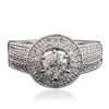 Image 1 : 14KT White Gold 1.51ctw Diamond Ring