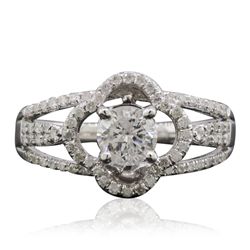 14KT White Gold 0.97ctw Diamond Ring