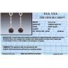 Image 3 : 14KT White Gold 3.92ctw Black Diamond Earrings