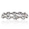 Image 2 : 18KT White Gold 12.60ctw Aquamarine and Diamond Bracelet