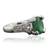 Image 2 : 14KT White Gold 3.01ct Emerald and Diamond Ring