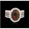 Image 1 : 14KT Rose Gold 2.27ct Opal and Diamond Ring