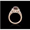 Image 3 : 14KT Rose Gold 2.27ct Opal and Diamond Ring