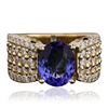 Image 1 : 14KT Yellow Gold 2.24ct Tanzanite and Diamond Ring