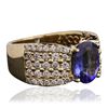 Image 2 : 14KT Yellow Gold 2.24ct Tanzanite and Diamond Ring