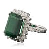 Image 2 : 14KT White Gold 6.76ct Emerald and Diamond Ring