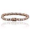 Image 2 : 14KT Rose Gold 12.73ctw Morganite and Diamond Bracelet