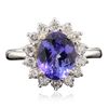 Image 1 : 14KT White Gold 3.02ct Tanzanite and Diamond Ring