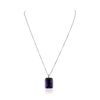 Image 2 : 14KT Two Tone Gold 15.68ct Amethyst and Diamond Pendant With Chain