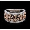 Image 1 : 14KT Two-Tone Gold 0.74ctw Diamond Ring