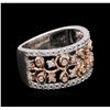 Image 2 : 14KT Two-Tone Gold 0.74ctw Diamond Ring