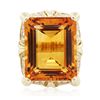 Image 1 : 14KT Yellow Gold 35.61ct Citrine and Diamond Ring