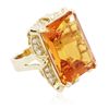 Image 2 : 14KT Yellow Gold 35.61ct Citrine and Diamond Ring