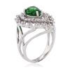 Image 3 : 14KT White Gold 2.08ct Tsavorite and Diamond Ring