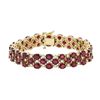 Image 1 : 14KT Yellow Gold 28.98ctw Ruby and Diamond Bracelet