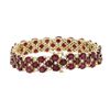 Image 2 : 14KT Yellow Gold 28.98ctw Ruby and Diamond Bracelet