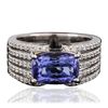 Image 1 : 14KT White Gold 3.40ct Tanzanite and Diamond Ring