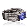 Image 2 : 14KT White Gold 3.40ct Tanzanite and Diamond Ring