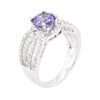 Image 3 : 14KT White Gold 1.50ct Tanzanite and Diamond Ring