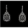 Image 1 : 18KT Black Gold 6.20ctw Black Diamond Earrings